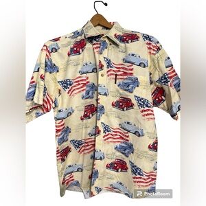 Clearwater Outfitters American Car Button Down in Yellow. Men’s Size L.